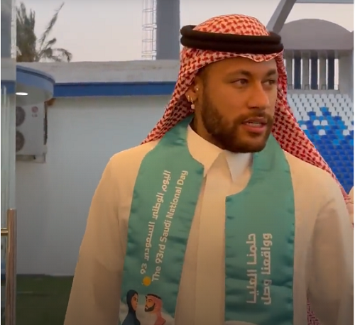 Neymar in uniforme saudita